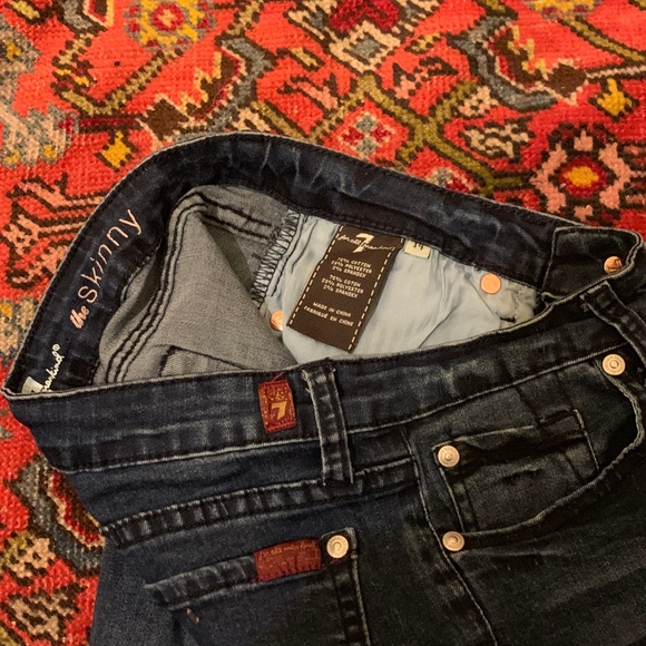 7 For All Mankind The Skinny Girls Jeans Size 14 - Picture 3 of 5